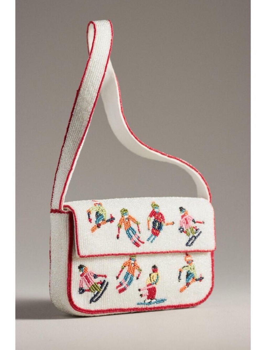 Anthropologie The Fiona Beaded Bag: Winter Icon Edition Skiers